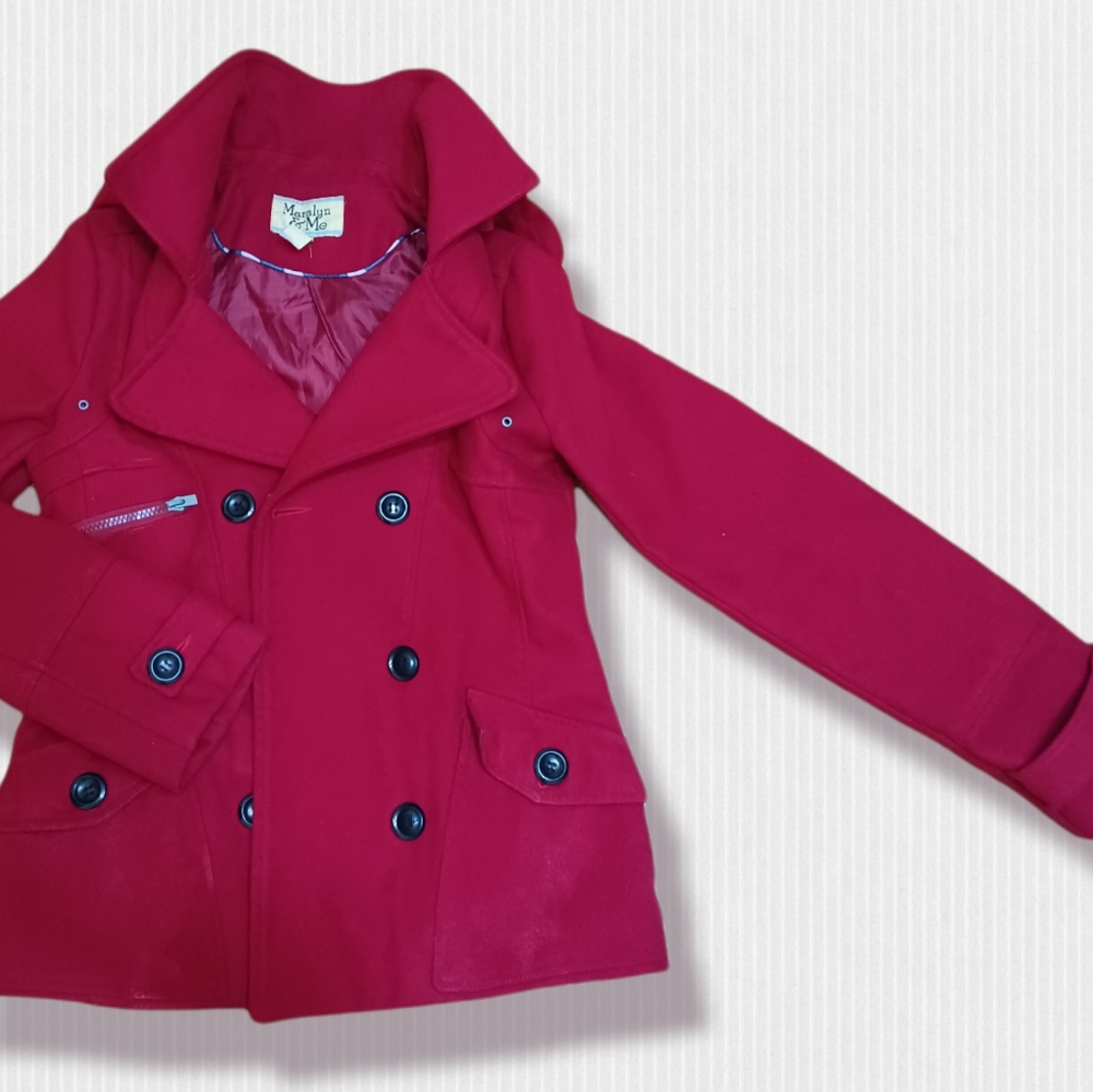 Maralyn & me Blood Red Jacket. Double Breasted. Lightly used. XS